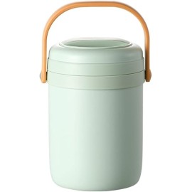 فلاسک غذا دسته چوبی سبز بزرگ jiajiali