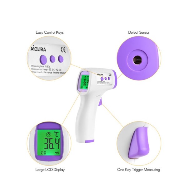 تب سنج لیزری آیکو AIQUE ا AIQUE HL-E31 INFRARED FOREHEAD THERMOMETER —3