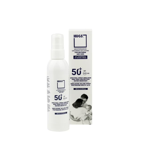 اسپری ضدآفتاب هاگز HUGS SPF 50+ حجم ۲۰۰ میلی‌لیتر