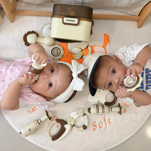 ست جغجغه و دندانگیر ۱۰ تکه هی اور شی HEORSHE مدل Tiny Rattle Set