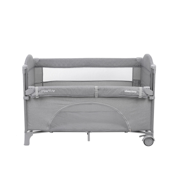 تخت کنار مادر بازشو کیکابو مدل میلکی طوسی —3