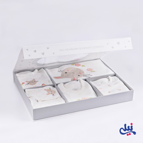 ست لباس نیلی سیزده تکه طرح خرگوش گلی