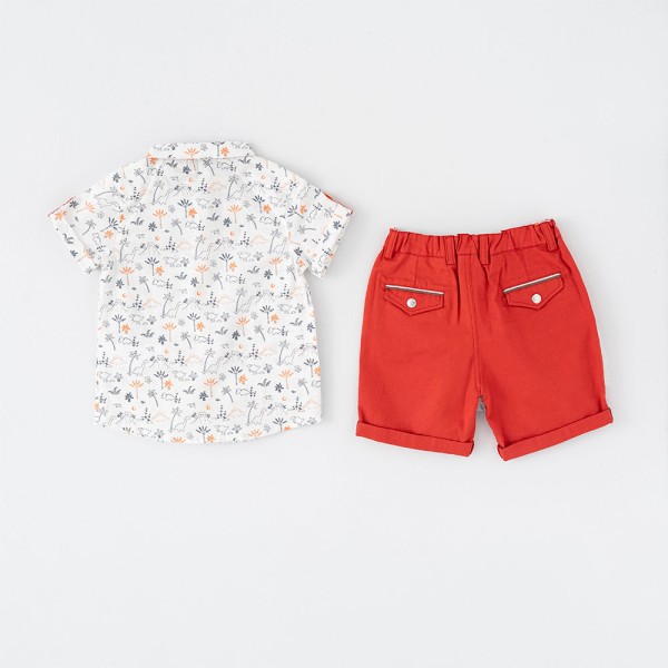 پیراهن و شلوارک نارنج 132391 سایز 9 تا 12 ماه —3
