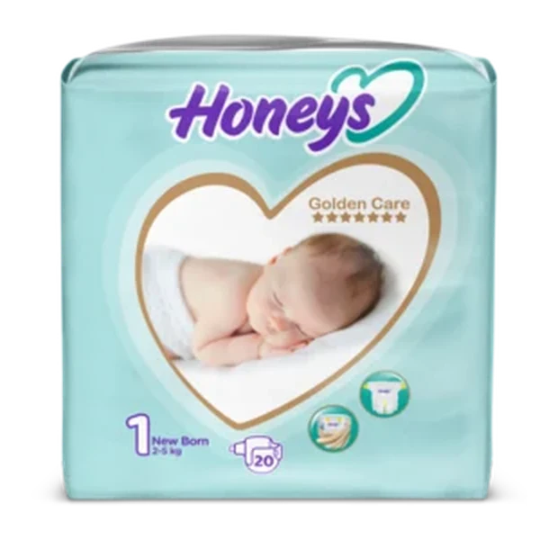 پوشک هانیز Honeys سایز ۱ بسته ۲۰ عددی