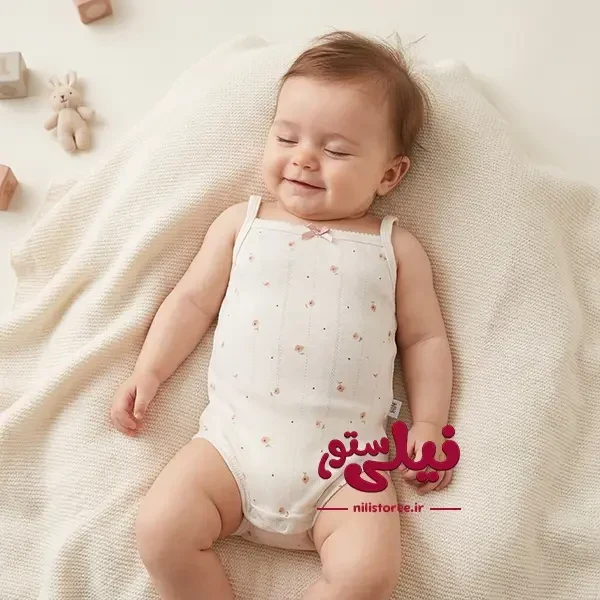 بادی رکابی نیلی طرح ماتیلدا سایز 1 —3