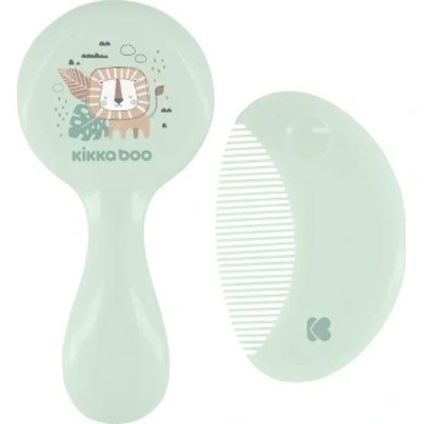 ست برس و شانه الیاف طبیعی کیکابو KikkaBoo مدل Savanna رنگ سبز —3