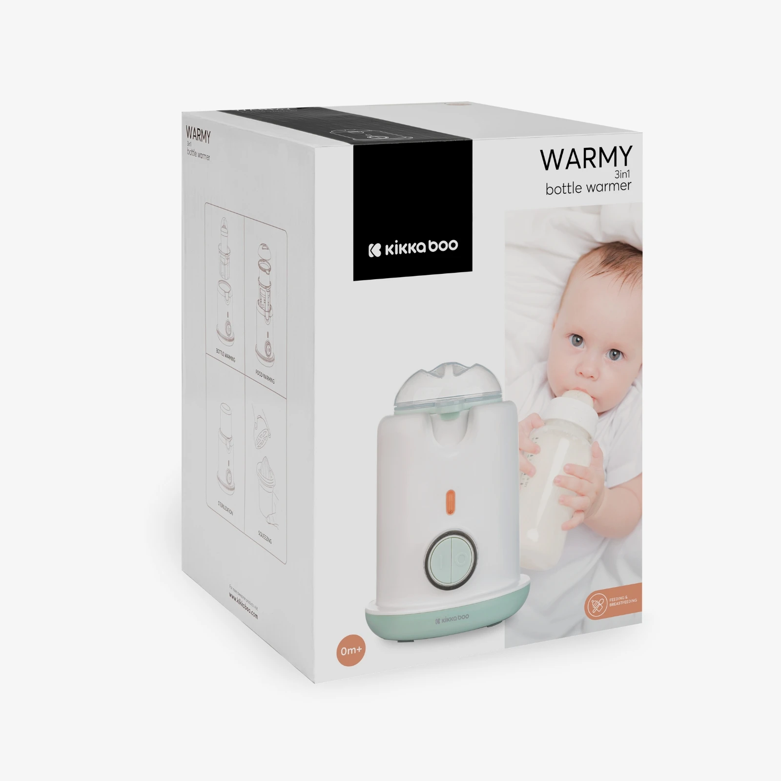 گرم‌کن شیشه شیر سه‌کاره کیکابو مدل Warmy —11