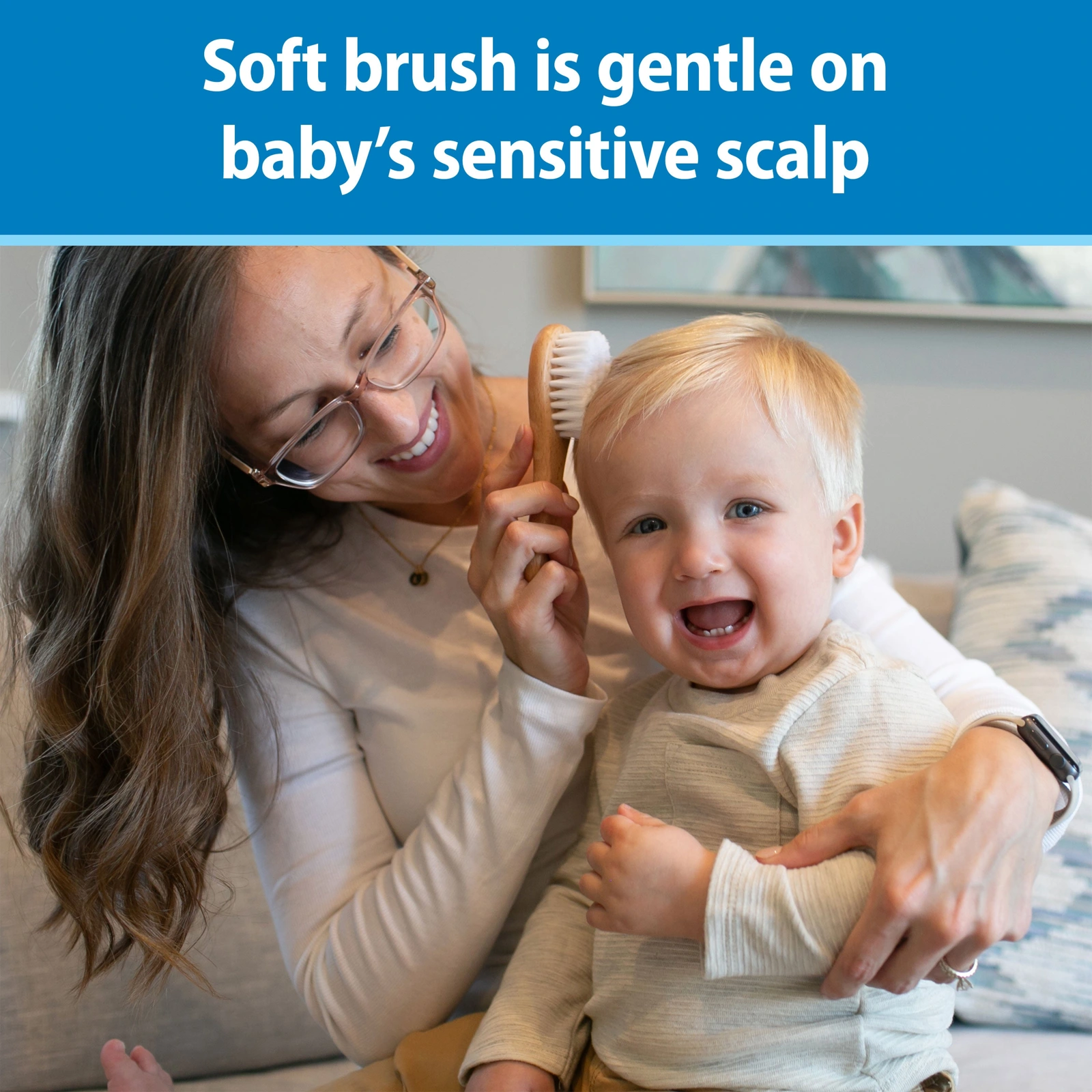 ست برس و شانه چوبی دکتر براون Dr. Brown’s مدل Soft & Safe HG086 —4