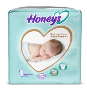 پوشک هانیز Honeys سایز ۱ بسته ۲۰ عددی