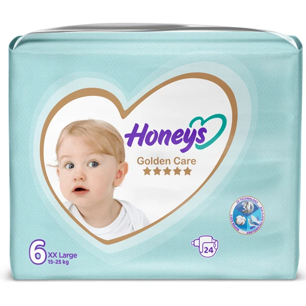 پوشک هانیز Honeys سایز ۶ بسته ۲۴ عددی