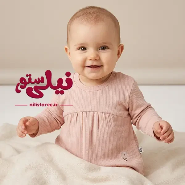 بلوز آستین بلند نیلی طرح ماتیلدا سایز 2 —3