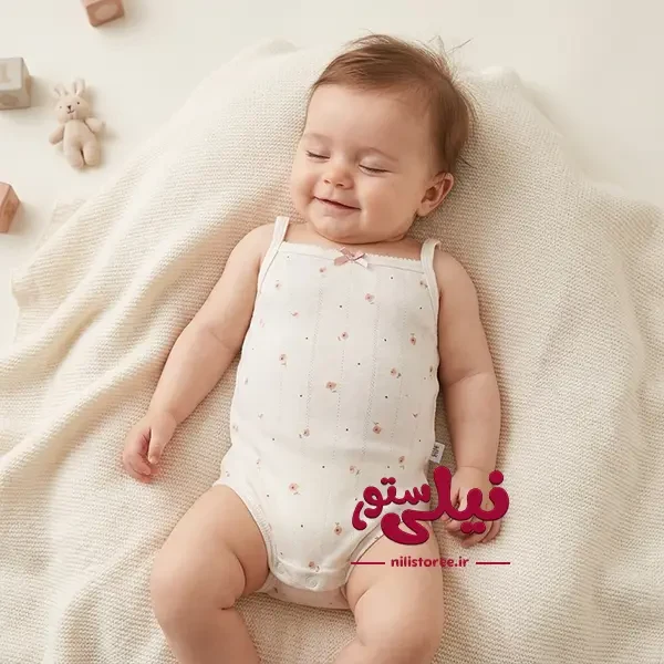 بادی رکابی نیلی طرح ماتیلدا سایز 1 —3